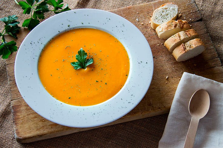 Crema de calabaza baja en calorías Recetas sanas con calabaza