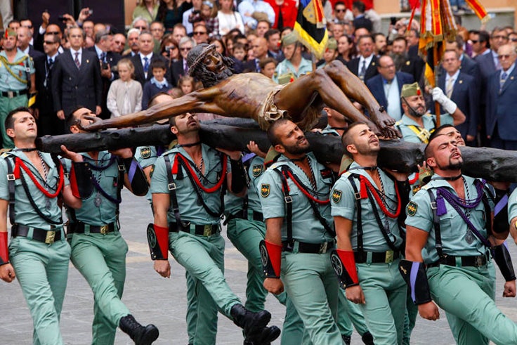 Desfile de los Legionarios en la Semana Santa de Málaga 2018