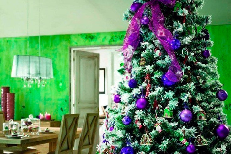 arbol navidad azul