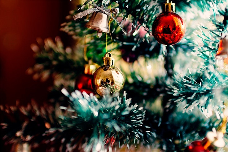 arbol navidad rojo