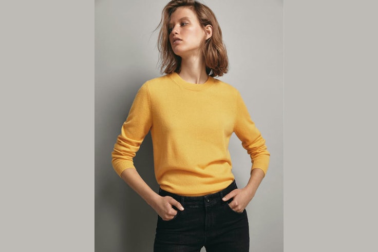 jersey-de-punto-color-amarillo-massimo-dutti