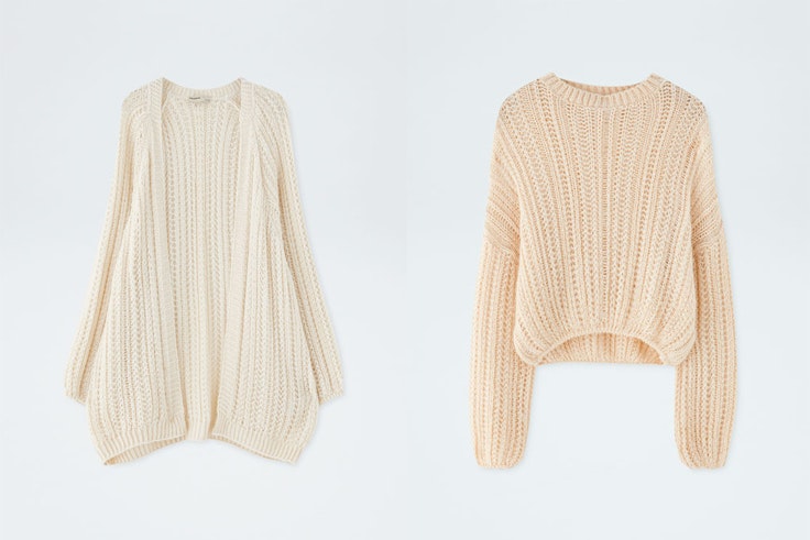 chaqueta-y-jersey-de-punto-blanco-pull-and-bear-conjunto