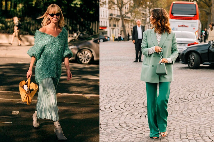 tendencias de moda verde mint