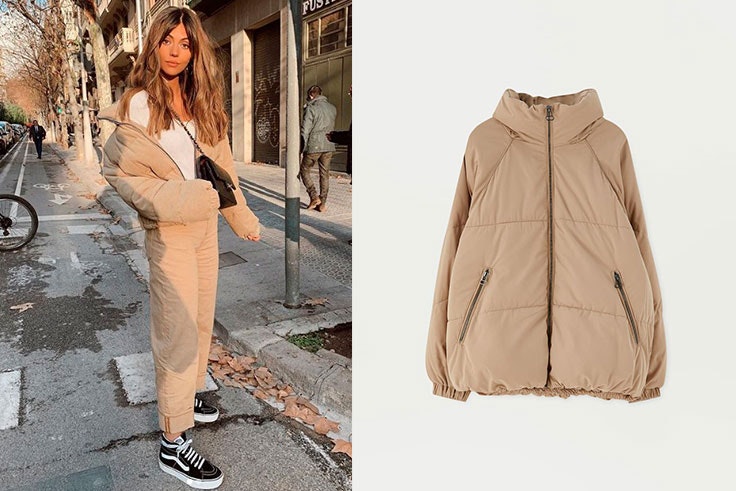 abrigo camel pull and bear