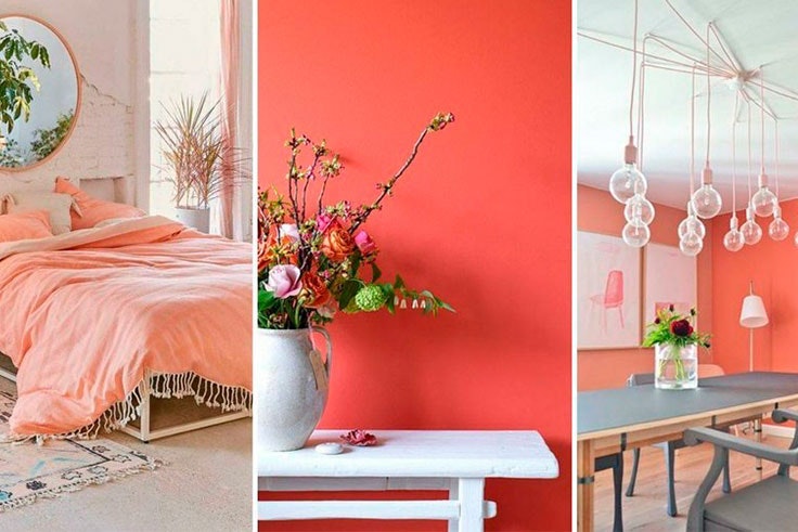 decoracion living coral