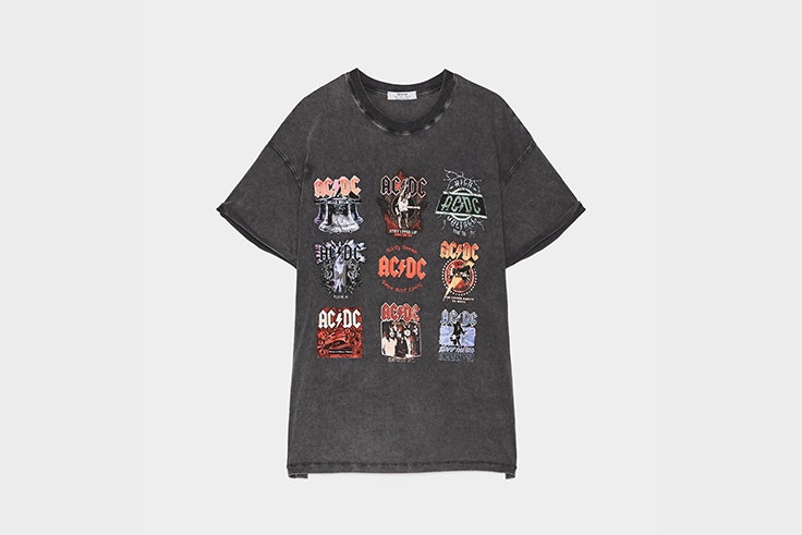 Camiseta rockera de Bershka