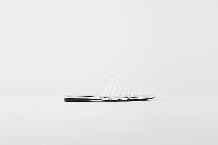 sandalia transparente tiras tubulares zara