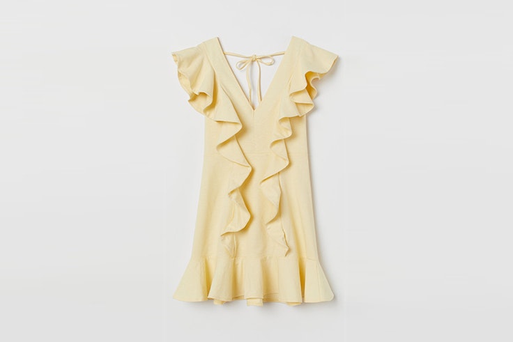 vestido amarillo volantes hym