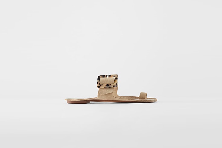 sandalias beige zara