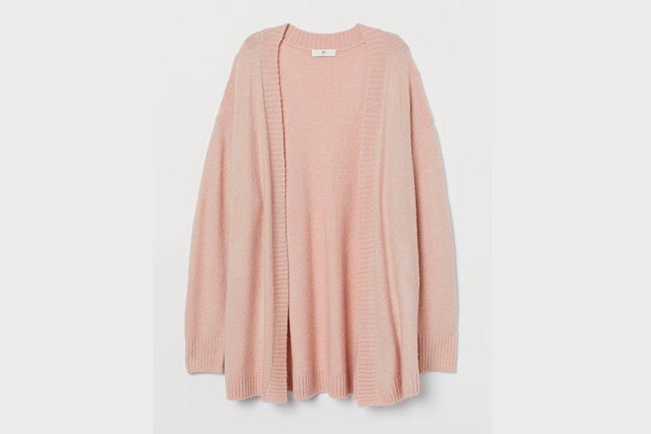 chaqueta de punto rosa cardigan hm