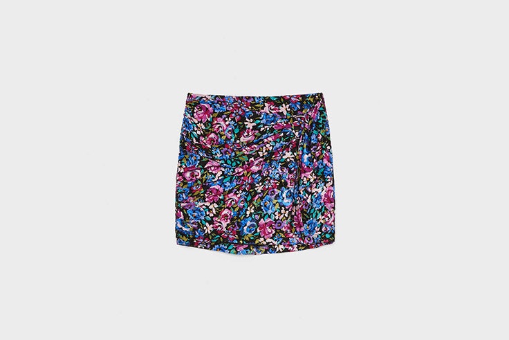 falda flores bershka botas cowboy