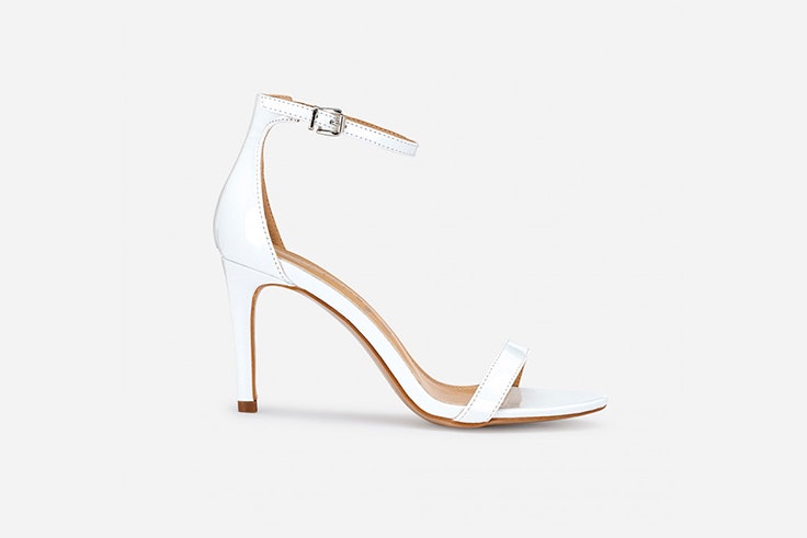sandalias blancas tacon marypaz