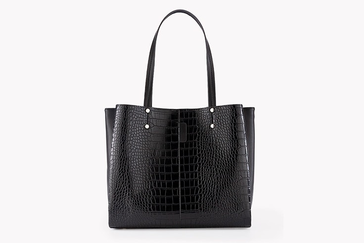 bolso negro tipo shopper efecto piel paco Martínez