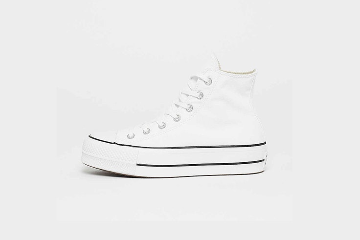 converse blancas plataforma snipes
