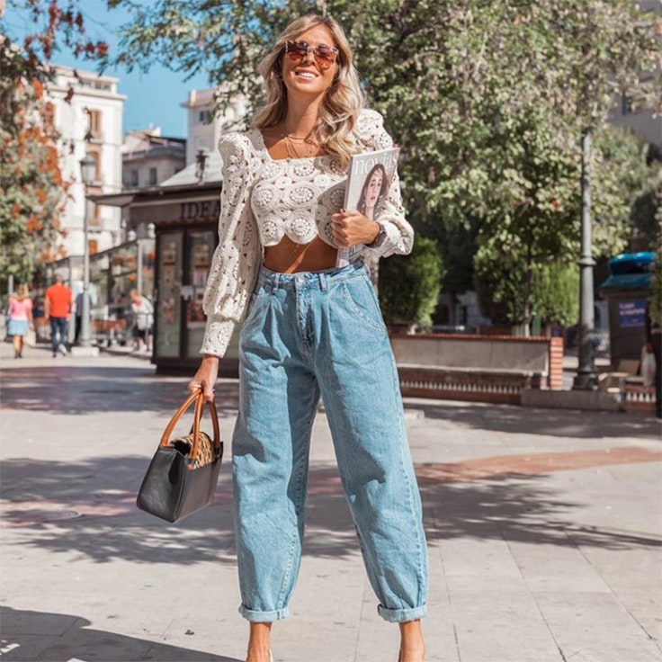 maria tavera estilo instagram pantalón vaquero slouchy