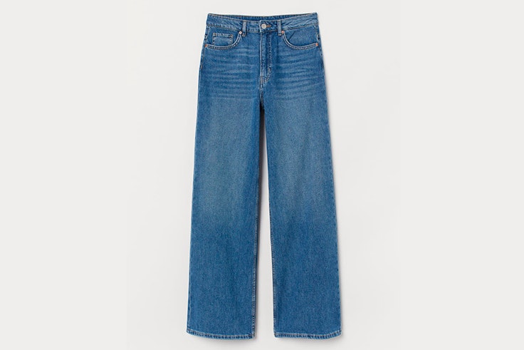 pantalon vaquero campana ancho hm
