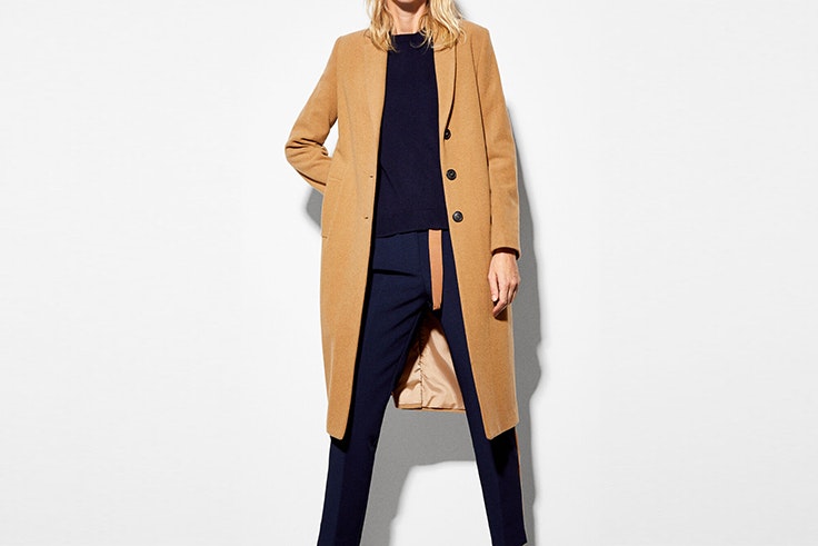 abrigo beige de tejido italiano cortefiel abrigos de invierno