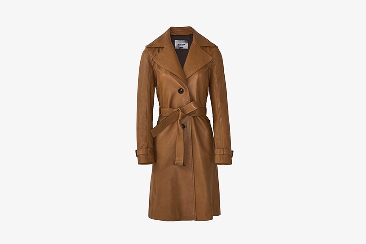 chaqueta trench de piel con cinturon de massimo dutti abrigos de invierno