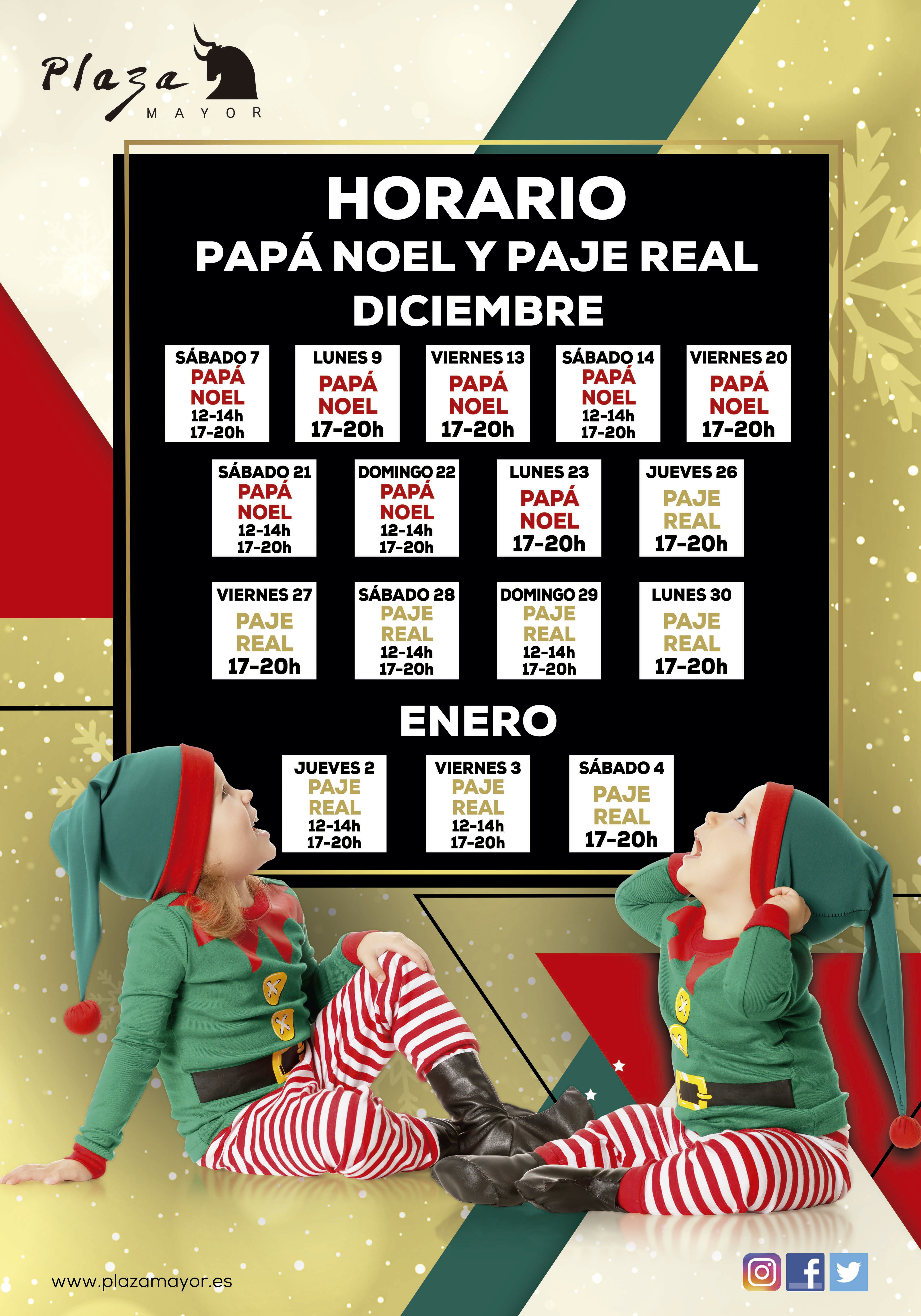 Visita al Paje Real en Plaza Mayor. Horarios
