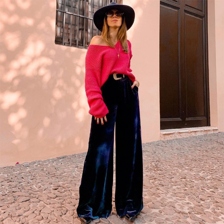 ana de bedoya personal shopper plaza mayor conjunto pantalón palazzo jersey fucsia