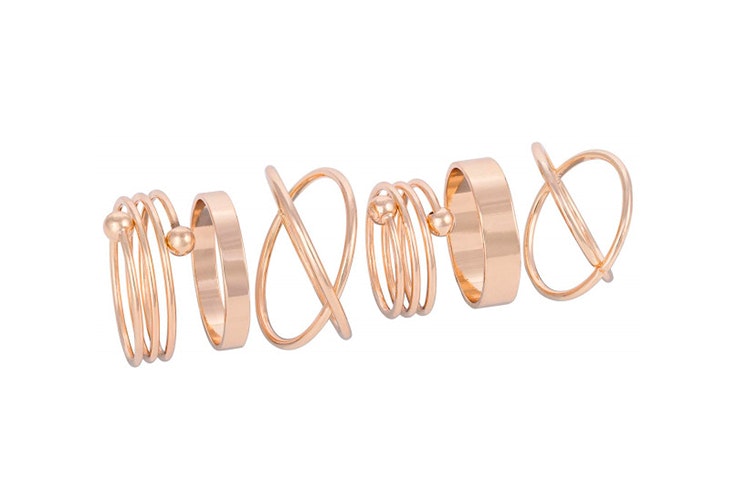 Set de anillos dorados de Bijou Brigitte