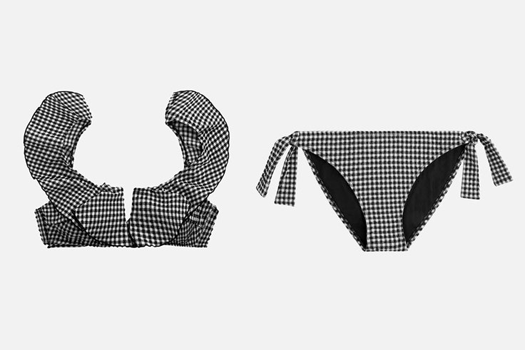 bikinis de oysho Bikini de cuadros vichy con volantes