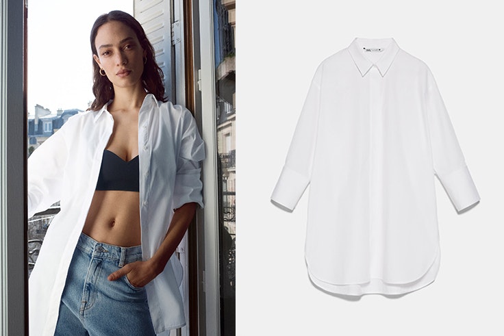 Novedades de zara desde casa Camisa oversize blanca