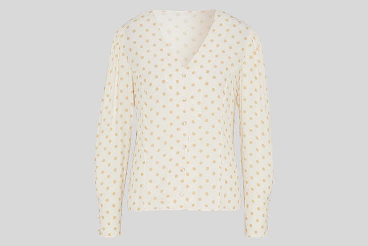 estampados de tendencia Blusa con lunares amarillo de C&A