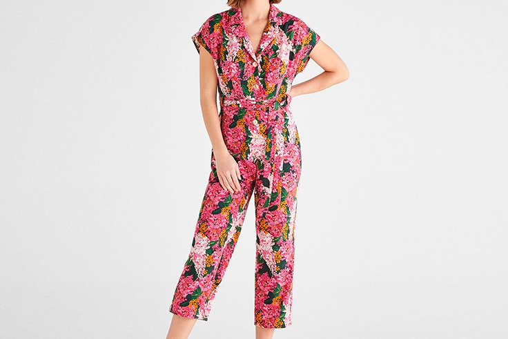 Mono camisero con estampado de flores de Cortefiel