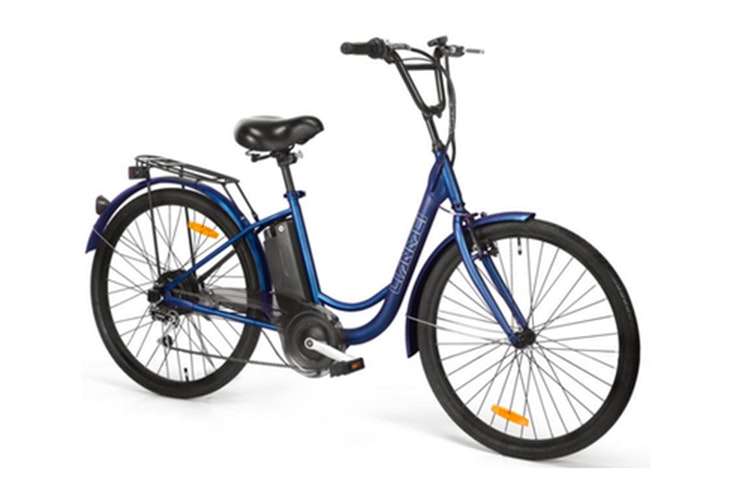 Bicicleta eléctrica en color azul de Smeco. Disponible en Phone House
