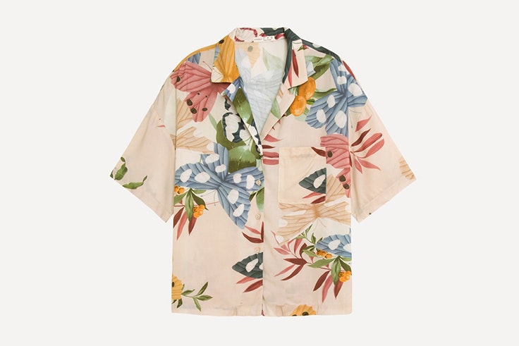 Camisa con estampado de mariposas de Oysho coleccion 2020
