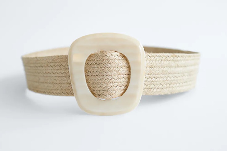 Cinturón de rafia de Zara