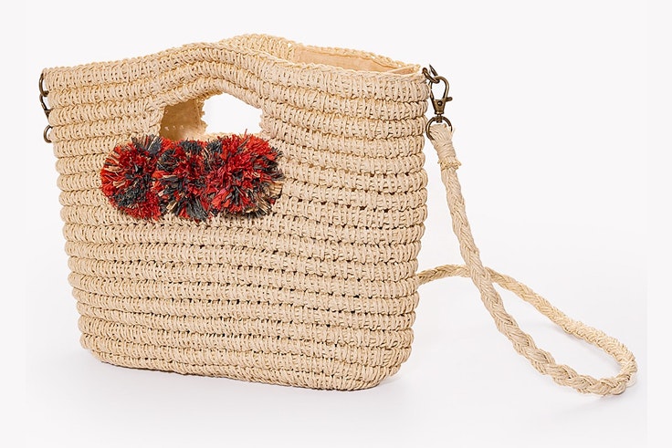 Bolso tote con detalle de pompones de Paco Martínez