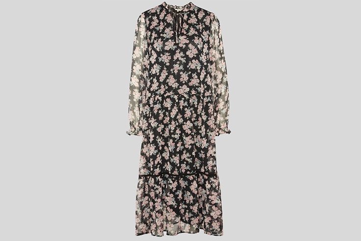 Vestido midi fluido con estampado de flores de C&A vestidos de entretiempo