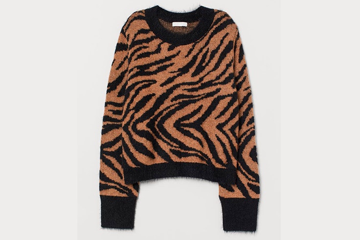 Jersey de cebra beige y negro de H&M