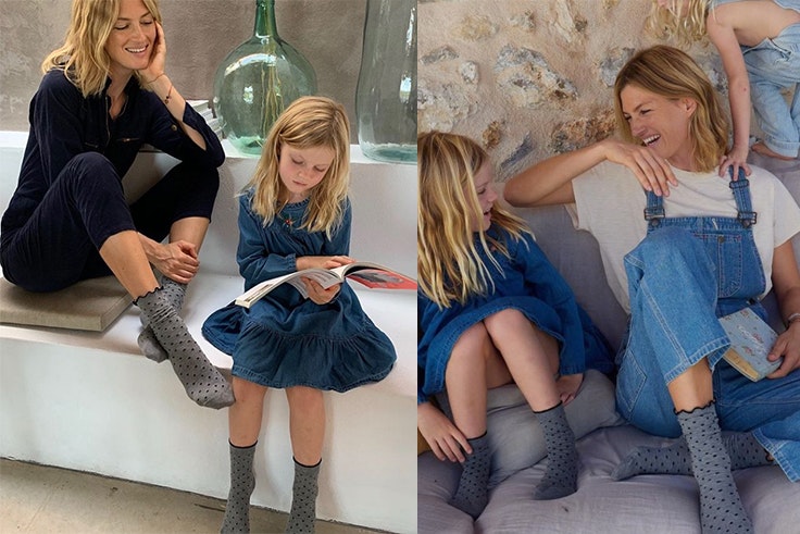 novedades de Calzedonia calcetines de lunares madre e hija