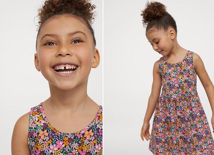 Vestido estampado de punto de H&M