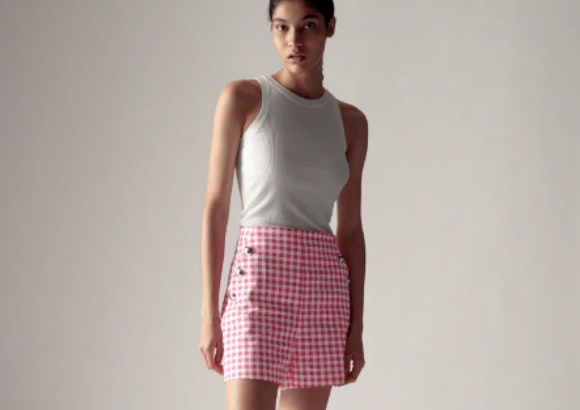 Short de cuadros vichy, Zara.
