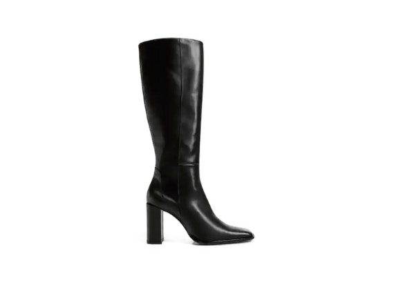 Botas altas piel, Mango.