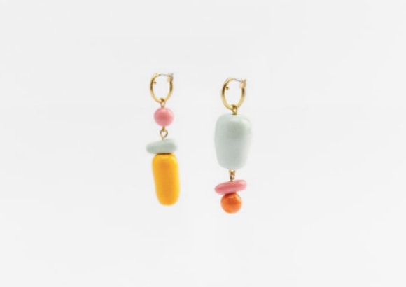 Pendientes bolas colores, Zara.