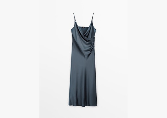 Vestidos satén, Massimo Dutti.