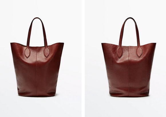 Bolso tote piel limited edition de Massimo Dutti
