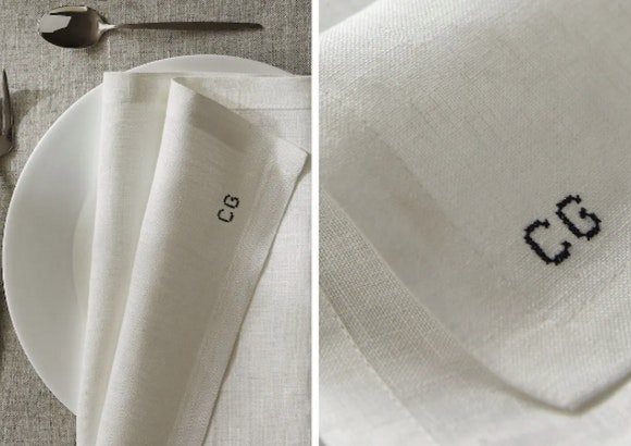 Servilletas de lino personalizables de Zara Home