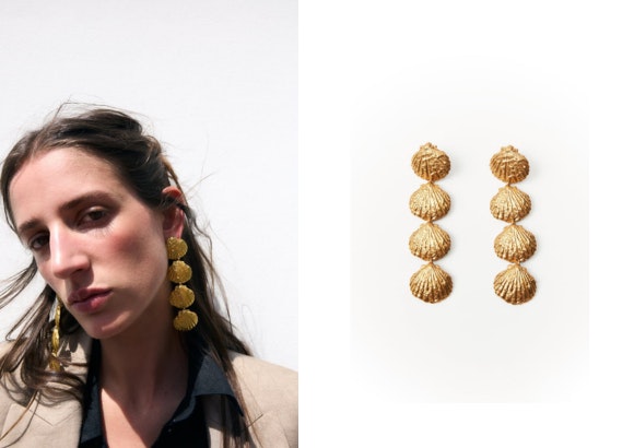 PENDIENTES CONCHAS de Zara