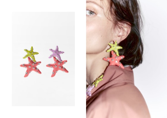 PENDIENTES ESTRELLAS DE MAR de Zara