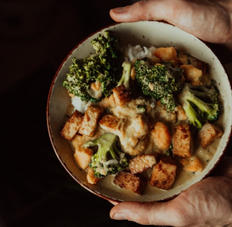 Curry de tofu con verduras